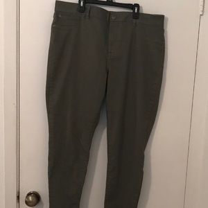 Olive green Super Skinny stretch jeans